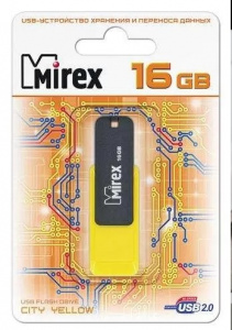 КАРТА ПАМЯТИ MIREX 16Gb "CITY YELLOW" ЖЕЛТАЯ