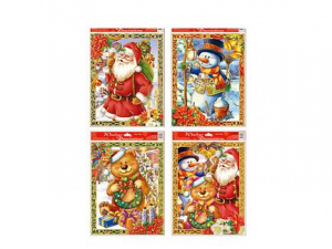 НАКЛЕЙКА НОВОГОДНЯЯ ВИТРАЖ 42*30 СМ "СКАЗКА"