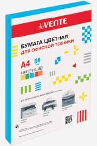 БУМАГА ОФИСНАЯ ЦВЕТНАЯ А4 deVENTE 100Л 80Г/М² ИНТЕНСИВ СИНЯЯ