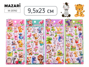 НАКЛЕЙКИ MAZARI ЖИВОТНЫЕ 9,5*23СМ 