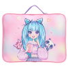 ПАПКА ПОРТФЕЛЬ А4 КОКОС 34*26*6СМ НА МОЛНИИ С РУЧКАМИ "ANIME GIRL"