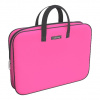 ПАПКА ПОРТФЕЛЬ НА МОЛНИИ С РУЧКАМИ А4 "NEON PINK" ТЕКСТИЛЬ 36*29*7СМ
