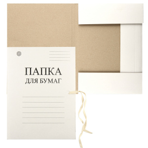 ПАПКА НА ЗАВЯЗКАХ А4 КАРТОН НЕМЕЛОВАННЫЙ 320Г/М DOLCE COSTO БЕЛАЯ
