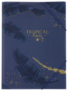 ПАПКА НА РЕЗИНКЕ А4 "GOLD TROPIC" 400ММ 