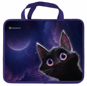 ПАПКА ПОРТФЕЛЬ А4 "ИГРИВЫЙ КОСМОКОТИК'' 33*26*7,5 СМ ПЛАСТИК