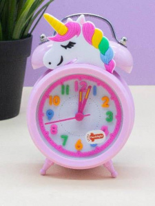 ЧАСЫ БУДИЛЬНИК "CUTE UNICORN" PINK