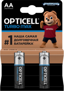 ЭЛЕМЕНТ ПИТАНИЯ OPTICELL AA 2ШТ TURBO MAX