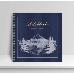 СКЕТЧБУК НА ГРЕБНЕ А5 40 Л 120Г/М2 "ОЗЕРО" ОФСЕТНАЯ БУМАГА