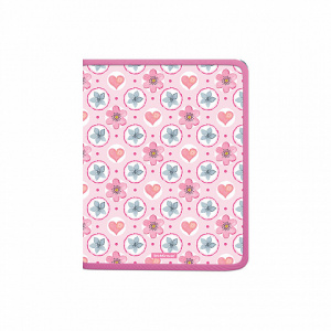 ПАПКА НА МОЛНИИ ДЛЯ ДОКУМЕНТОВ И ТЕТРАДЕЙ А4+ "PINK FLOWERS"