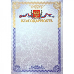 БЛАГОДАРНОСТЬ А4 