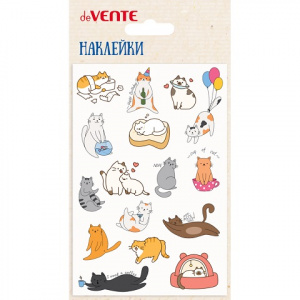НАКЛЕЙКИ ИЗ МЯГКОГО ЭВА "АКТИВНАЯ КОШЕЧКА" 10*15 СМ