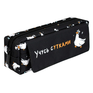 ПЕНАЛ МЯГКИЙ ОБЪЕМНЫЙ "УЧУСЬ С УТКАМИ" 20*7*5СМ