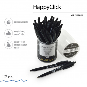 РУЧКА ШАРИКОВАЯ АВТОМАТИЧЕСКАЯ "HAPPY CLICK. АВТОМОБИЛИ" 0.5ММ СИНЯЯ