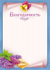 БЛАГОДАРНОСТЬ А4