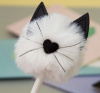 РУЧКА ГЕЛЕЛЕВАЯ АЛЕФ 0,5ММ MEOW WHITE С ДЕКОРАТИВНЫМ ЭЛЕМЕНТОМ