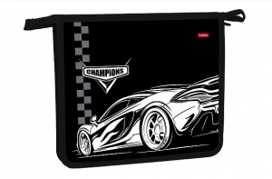 ПАПКА ДЛЯ ТЕТРАДЕЙ НА МОЛНИИ А5 "CHAMPION" ПЛАСТИК 24*20,5*6,5СМ