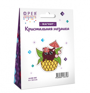 НАБОР ДЛЯ ТВОРЧЕСТВА ФРЕЯ МАГНИТ АЛМАЗНАЯ МОЗАИКА "ТРОПИКОТ" 9*10.5СМ