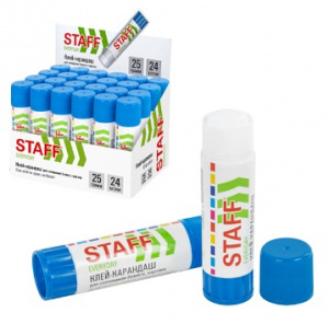 КЛЕЙ КАРАНДАШ "STAFF" 25ГР PVA 