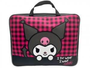 ПАПКА ПОРТФЕЛЬ НА МОЛНИИ С РУЧКАМИ А4 "KUROMI" ТЕКСТИЛЬ 35*26,5*7.5СМ