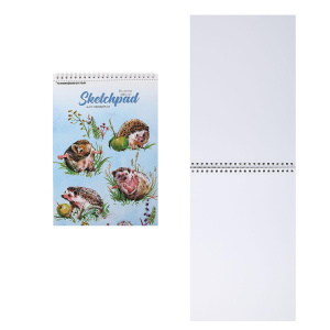 СКЕТЧПАД НА ГРЕБНЕ А4 20 Л 200Г/М2 "ЁЖИКИ" АКВАРЕЛЬНАЯ БУМАГА
