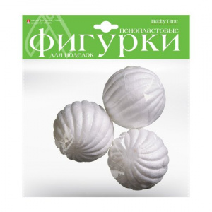 ФИГУРЫ ИЗ ПЕНОПЛАСТА "ШАР ФИГУРНЫЙ" D=80ММ 3ШТ
