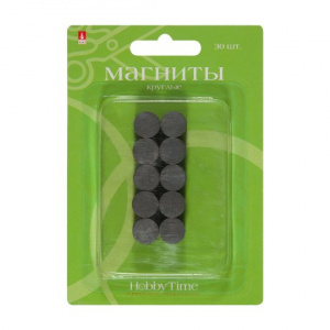 МАГНИТЫ КРУГЛЫЕ HOBBY TIME 12*4ММ 30ШТ