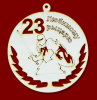 ФИГУРКА ДЛЯ ДЕКОРИРОВАНИЯ "МЕДАЛЬ ЛЮБИМОМУ РЫЦАРЮ" (99*109*3ММ)