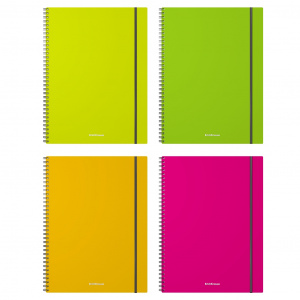 ТЕТРАДЬ 80Л КЛЕТКА A4 "НЕОН" НА РЕЗИНКЕ
