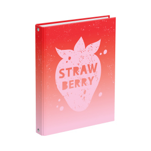 ТЕТРАДЬ НА КОЛЬЦАХ 240Л КЛЕТКА А5 "STRAWBERRY"