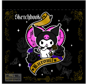 СКЕТЧБУК НА ГРЕБНЕ А5+ 48 Л 160Г/М2 "KUROMI 2" ОФСЕТНАЯ БУМАГА
