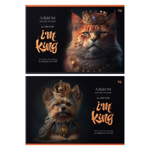 АЛЬБОМ ДЛЯ РИСОВАНИЯ НА СКОБЕ 40 ЛИСТОВ "THE KING" 