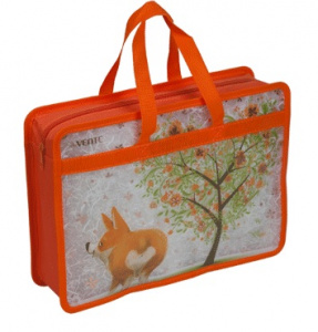 ПАПКА ПОРТФЕЛЬ А4 "CORGI'' 34*25*10 СМ 