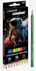 КАРАНДАШИ ЦВЕТНЫЕ "COSMIC" 18 ЦВ