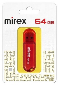 КАРТА ПАМЯТИ MIREX 64Gb "CANDY RED" КРАСНАЯ