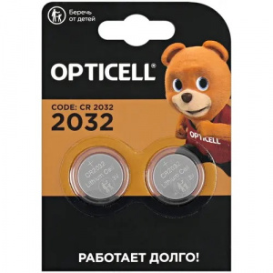 ЭЛЕМЕНТ ПИТАНИЯ OPTICELL 2032 БАТАРЕЙКИ 2ШТ