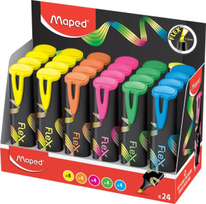 МАРКЕР ТЕКСТОВЫДЕЛИТЕЛЬ MAPED "НЕОН" ГИБКИЙ НАКОНЕЧНИК АССОРТИ