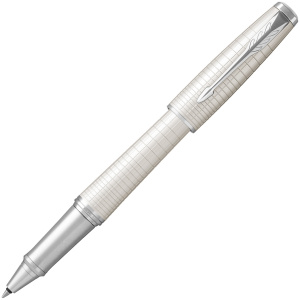 РУЧКА ПОДАРОЧНАЯ РОЛЛЕР ЧЕРНАЯ PARKER "URBAN PREMIUM" PEARL ЦВЕТ КОРПУСА БЕЛЫЙ В КАРТОННОМ ФУТЛЯРЕ