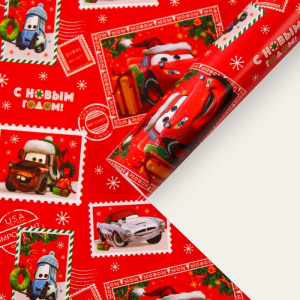 БУМАГА ДЛЯ УПАКОВКИ ПОДАРКОВ 70*100СМ "ТАЧКИ"