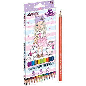 КАРАНДАШИ ЦВЕТНЫЕ "PET SHOP" 12 ЦВ