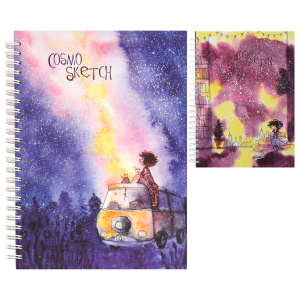 СКЕТЧБУК НА ГРЕБНЕА5 60 Л 100Г/М2 "COSMOSKETCH" ОФСЕТНАЯ БУМАГА