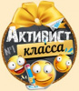 МЕДАЛЬ  АКТИВИСТ КЛАССА