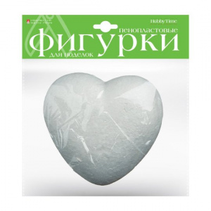 ФИГУРЫ ИЗ ПЕНОПЛАСТА "СЕРДЕЧКИ" D=150ММ 1ШТ