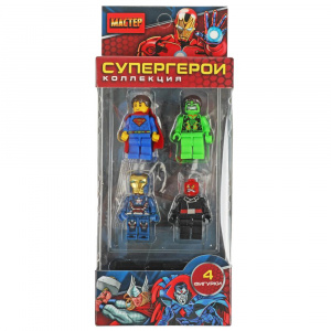 КОНСТРУКТОР МАСТЕР "ФИГУРКИ СУПЕРГЕРОИ" 4ШТ