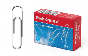 СКРЕПКИ 33ММ ERICH KRAUSE 100Ш/У НИКЕЛЬ