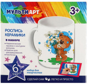 РОСПИСЬ КРУЖКИ МЕДВЕДИК 