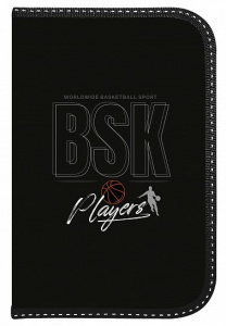 ПЕНАЛ КАРКАСНЫЙ ДВУХСТВОРЧАТЫЙ "БАСКЕТ" 20*13*3СМ