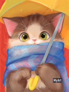 ЗАПИСНАЯ КН СКЕТЧБУК А5  80Л MYART ОФСЕТНАЯ БУМАГА 100Г/М2 ВЫБ ЛАК МАТ ЛАМ RAIN CAT
