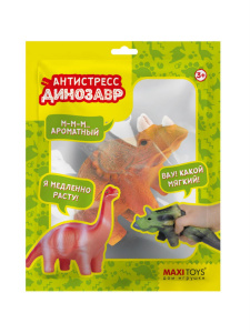 ИГРУШКА АНТИСТРЕСС СКВИШ "ДИНОЗАВР ТРИЦЕРАТОПС" 14СМ