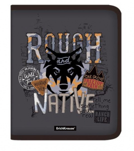 ПАПКА НА МОЛНИИ ДЛЯ ДОКУМЕНТОВ И ТЕТРАДЕЙ А5+ "ROUGH NATIVE" 