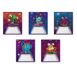 ТЕТРАДЬ 18Л КЛЕТКА "COSMIC MONSTERS"